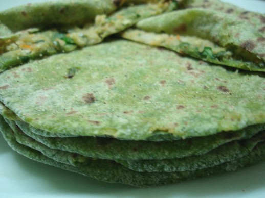 Spinich parathas